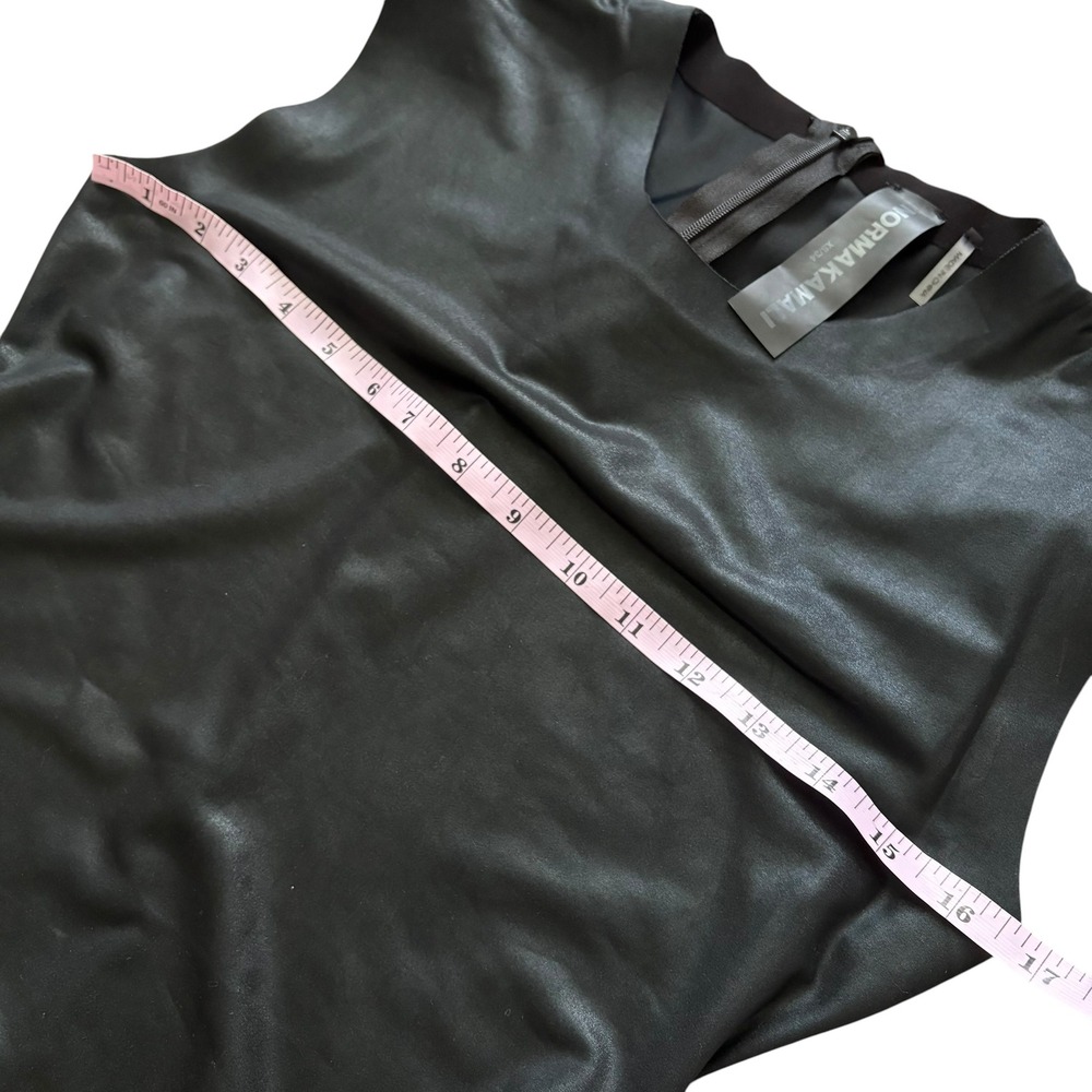 Norma Kamali Black Liquid Mermaid Midi Dress Sleeveless Crew Neck XS 34 Feminine - Picture 10 of 11